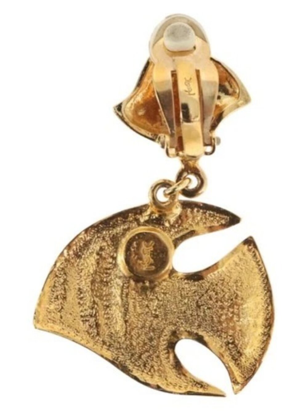 SAINT LAURENT Earring Earring metal Gold Auth BSZ416V - Picture 3 of 14